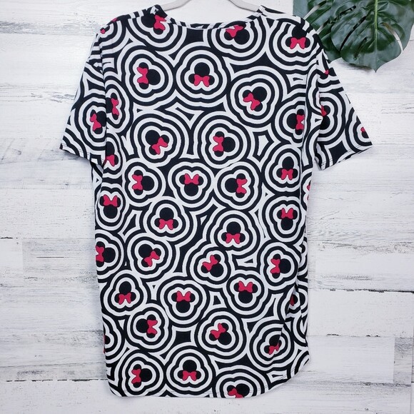 Lularoe Disney Minnie Mouse Head Irma Top Oversized Size XXS - Picture 4 of 7